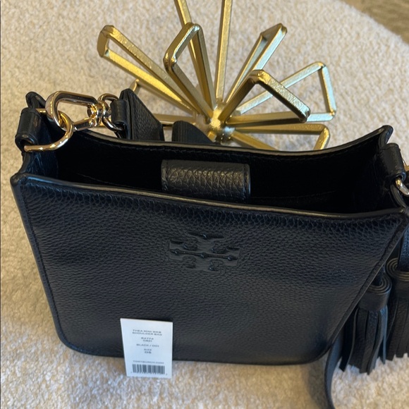 NWT Tory Burch Black Pebbled Leather Crossbody Bag - Picture 6 of 8